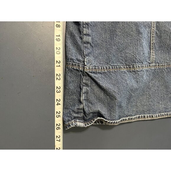 Womens‎ Denim Jacket 1X Button-FrontCJ Banks Cotton 3/4 Sleeves Lightw - Picture 3 of 9